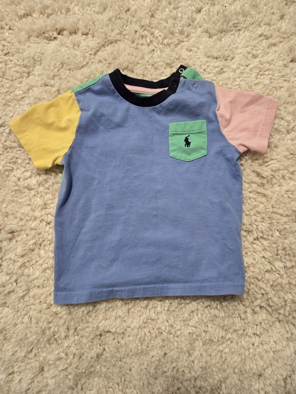 Colorblock Polo Ralph Lauren Toddler Tee Size 12 Month